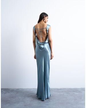 TOPSHOP Vestito Midi - Blu