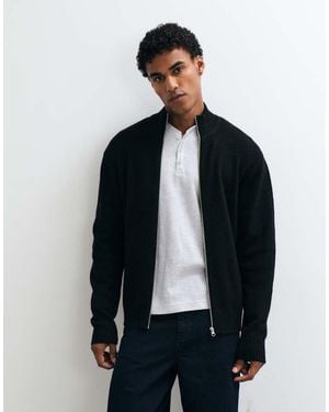 Jack & Jones High Neck Zip Up Cardigan - Blue