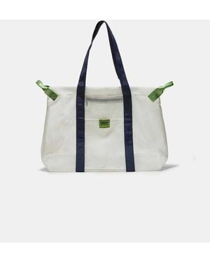 Stradivarius Contrast Mesh Shopper Bag - Metallic