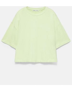 Pull&Bear Boxy-fit Short Sleeve T-shirt - Green