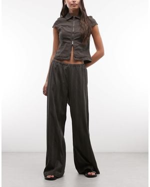 Weekday Pull On Cotton Pants - Gray