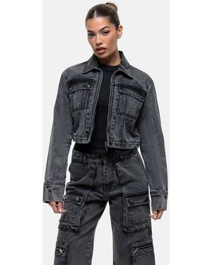 Good For Nothing – kurz geschnittene jeansjacke - Blau