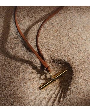 Orelia T-Bar Cord Necklace - Metallic