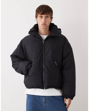 Weekday Floyd Bomber Puffer Coat - Black