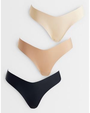 Cotton On 3 Pack Invisible Thong - White