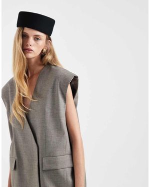 ASOS Elegante Oversized Mouwloze Blazer - Grijs
