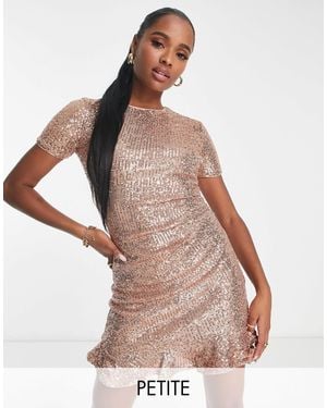Forever new sequin flippy hem mini dress in silver online