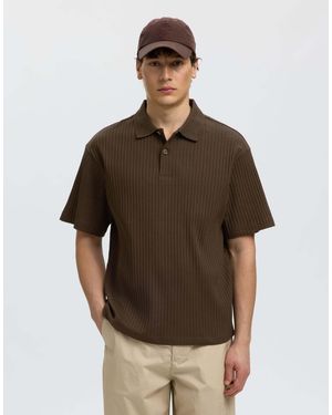 SELECTED – polohemd - Braun