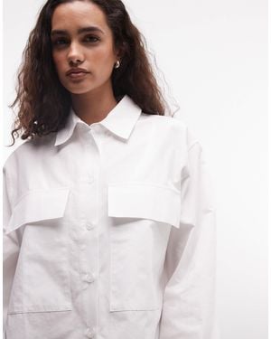 ASOS Patch Pocket Utility Shirt - White