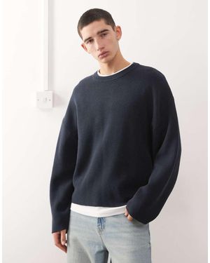 Weekday Jersey De Corte Cuadrado Extragrande De - Azul