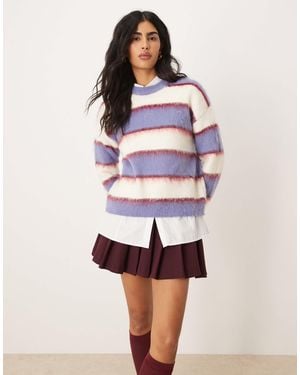 JJXX Stripe Knitted Sweater - White