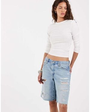 Levi's Baggy Denim Dad Jorts - Blauw