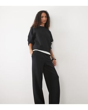 ASOS Asos Design Tall Wijde Joggingbroek Van Brushback - Zwart
