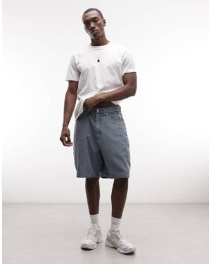 Santa Cruz Pantalones Cortos Vaqueros Azules Con De Corte Suelto Big - Blanco
