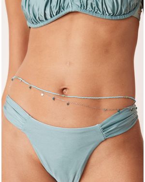 ASOS – mehrreihige bauchkette - Blau