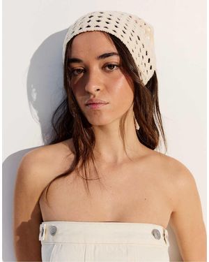 Bershka Crochet Hair Bandana - Natural