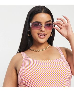 Pieces Plus Pieces Curve Scoop Neck Bikini Top - Pink