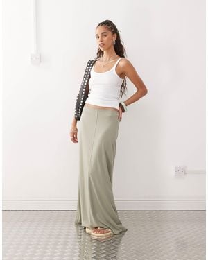 Monki Floaty Maxi Skirt - Natural
