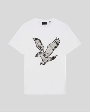 Lyle & Scott Ss T-Shirts Check Eagle T-Shirt - White