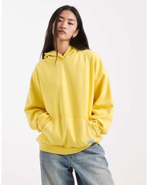 Collusion Sudadera Lavado Con Capucha De - Amarillo