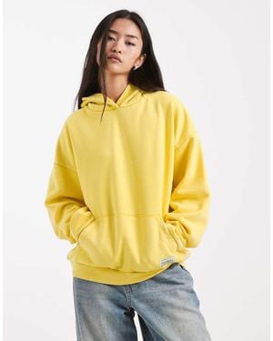 Collusion Oversized Washed Hoodie - Yellow
