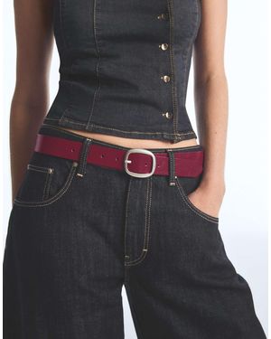 Bershka Schmaler gürtel - Schwarz