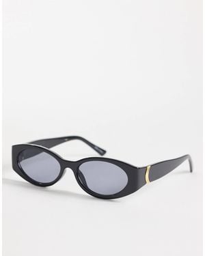 Pieces Oval Sunglasses - Metallic