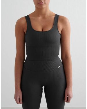 Aim'n – geripptes, nahtloses bustier - Schwarz