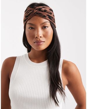 ASOS Knitted Loop Through Headband - White