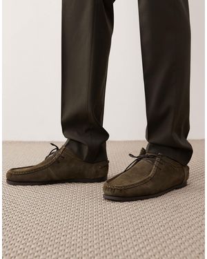 Mango – schnürschuhe aus wildleder - Braun