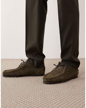Mango Suede Lace Up Shoe - Brown
