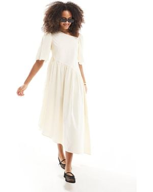 Native Youth – asymmetrisches midaxi-kleid - Weiß