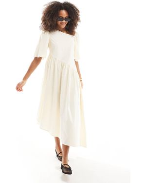 Native Youth – asymmetrisches midaxi-kleid - Weiß