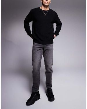 ASOS Tapered Jeans With Vintage Tint - Black
