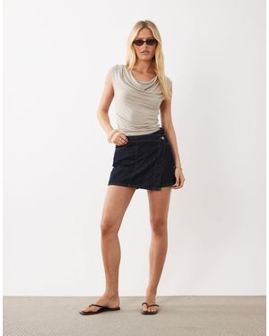 Jdy – asymmetrischer jeans-skort - Blau