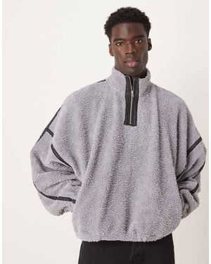 ASOS Extreme Oversized Boxy Jumper With Contrast Seams - Grey