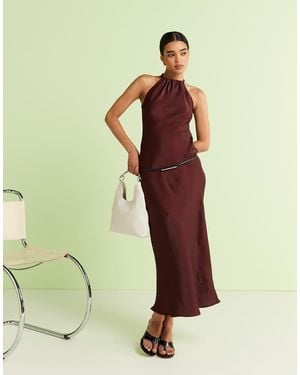 River Island Halter Neck Maxi Dress - Green