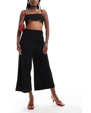 River Island Wide Leg Culotte - Black