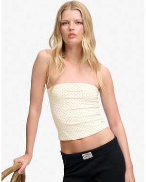Superdry Athletic essentials jersey-bandeautop - Weiß