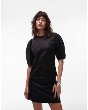 & Other Stories Puff Sleeve Blouse - Black