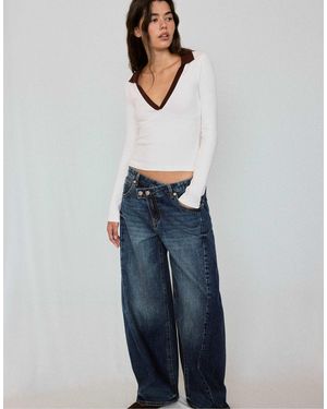 Stradivarius B03 stretch-polohemd - Blau