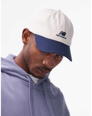 New Balance 6 Panel Flying Stacked Logo Hat - Blue