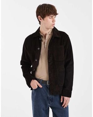 Brave Soul Shacket Van Katoenen Keperstof - Zwart