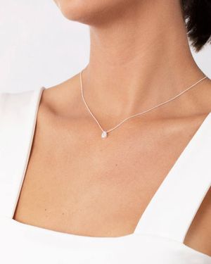 Lovisa – farbene halskette aus sterling mit nimbus-anhänger mit zirkonia-strass - Natur