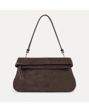OFF THE HOOK Amos Suede Fold Over Shoulder Bag - Brown
