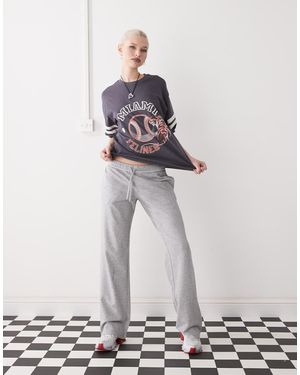 Monki Straight Leg Terry Joggers - White