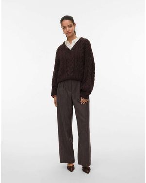 Vero Moda Knitted Pullover - Brown