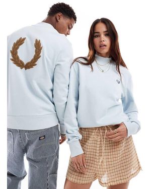 Fred Perry Laurel Wreath High Neck Sweatshirt - Blue