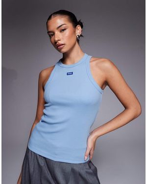 HUGO Camiseta Azul Sin Mangas Easy De