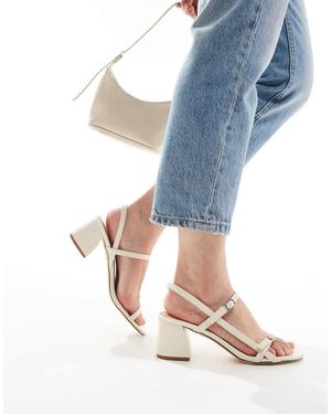 Truffle Collection Block Heeled Sandals - Blue